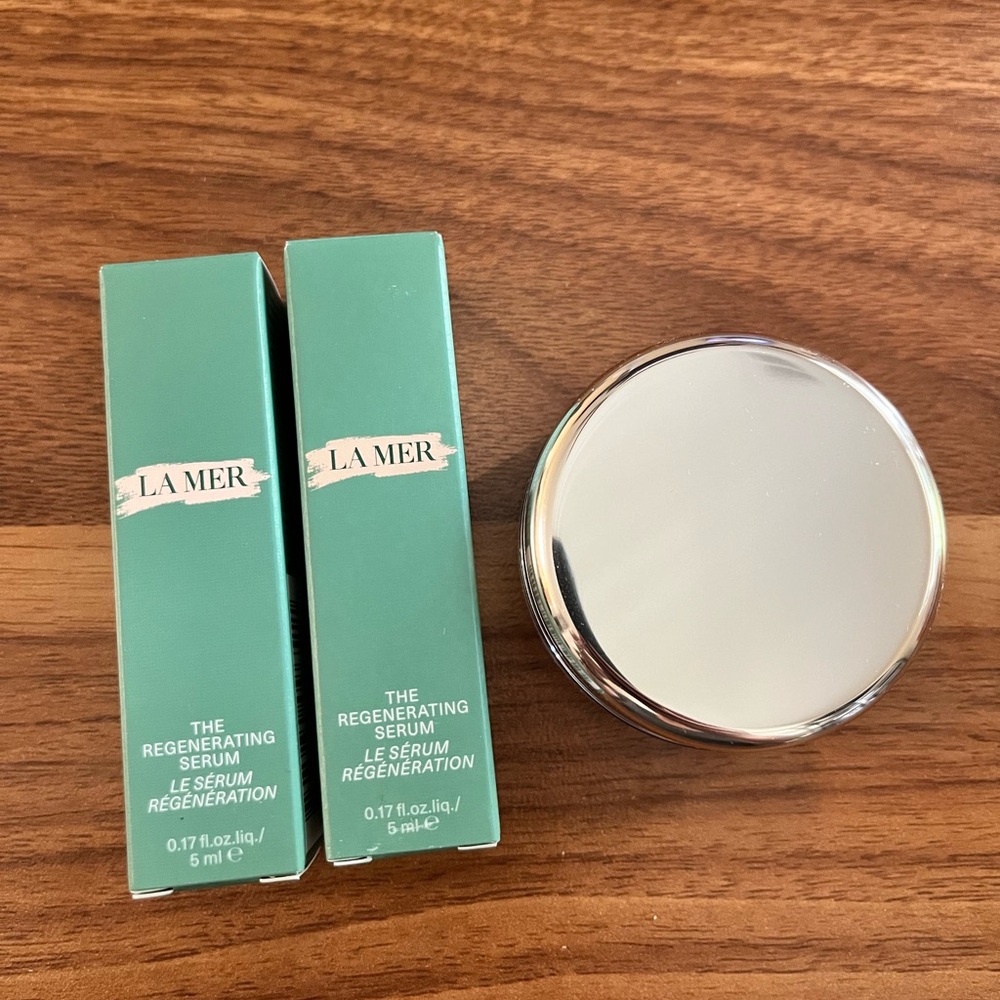 La Mer Lip Polish and 2 deluxe samples of Regenerating Serum NEW